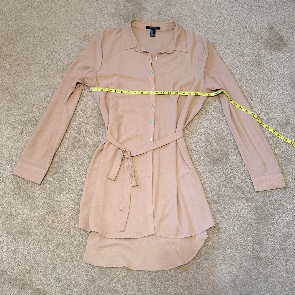 Forever 21 Long Blouse Button Down - image 3